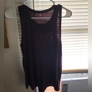 Purple inside out tank top